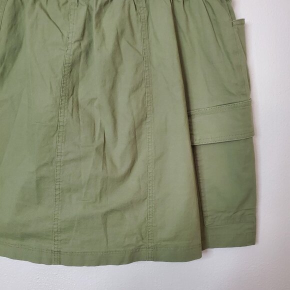 Ava & Viv Women's Cargo Mini A-Line Skort Sage Green- Size 1X Cotton - Picture 7 of 11